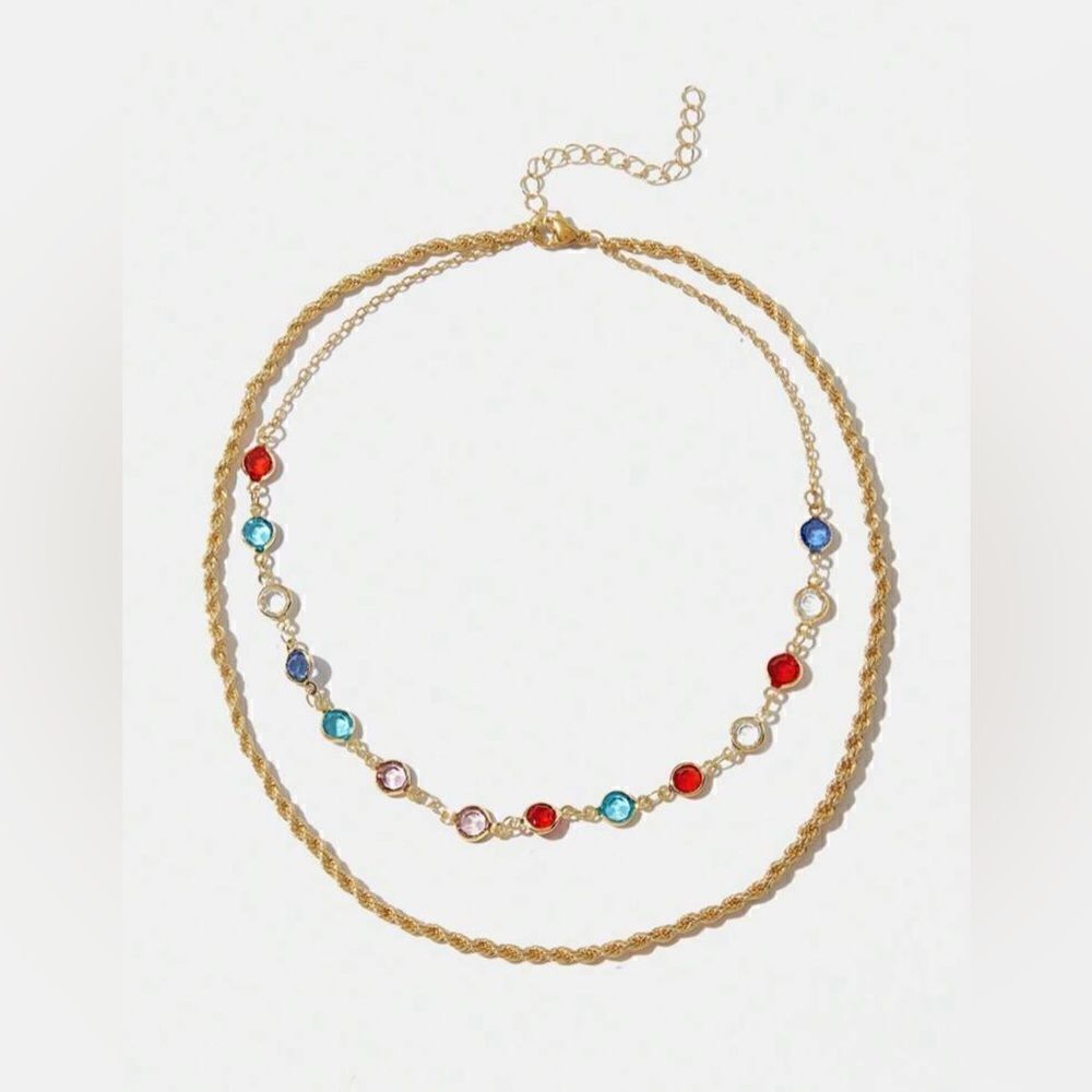 Crystal decor necklace #1429